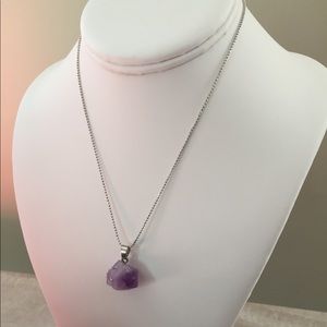 Genuine amethyst necklace handmade new